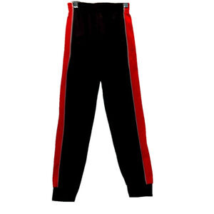 Quad Seven Track Pant, Size 12-14, Waist 11" Length 34", Red/Black (T4)